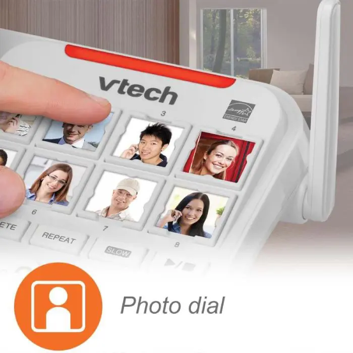 VTech SN5147 Amplified Corded/Cordless Phone System with Answering System, Big Buttons, Extra‑Loud Ringer & Smart Call Blocker - Image 4