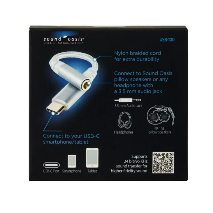 Sound Oasis® USB-C to 3.5 mm Headphone Jack Adapter UBS-100 - Image 3